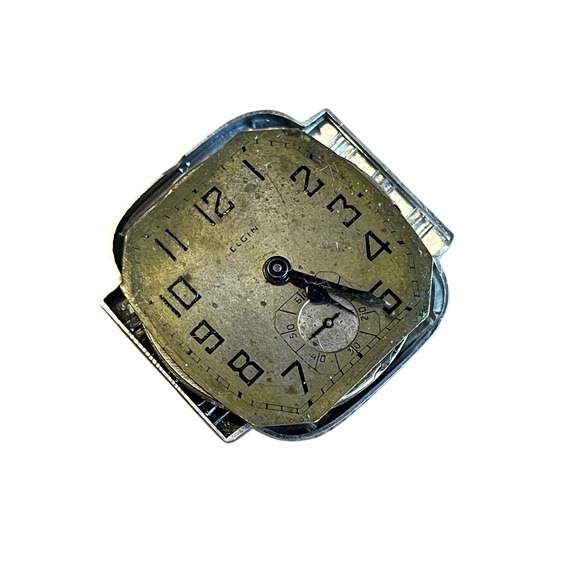 Vintage Elgin 15 Jewels Watch Movement Dial 30923385 USA For Parts Restoration main image 0